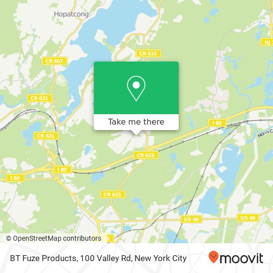Mapa de BT Fuze Products, 100 Valley Rd