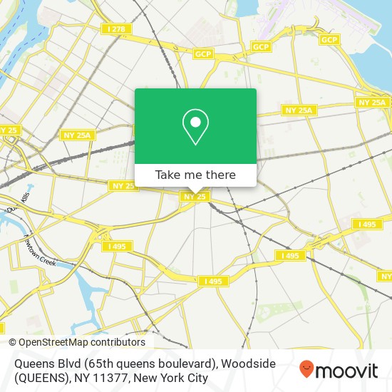 Queens Blvd (65th queens boulevard), Woodside (QUEENS), NY 11377 map