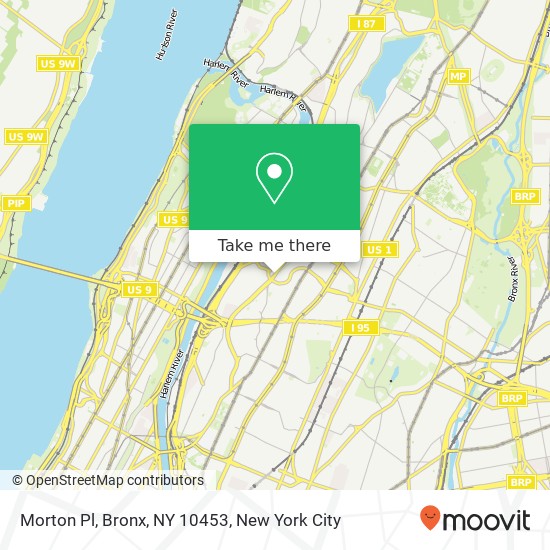 Mapa de Morton Pl, Bronx, NY 10453