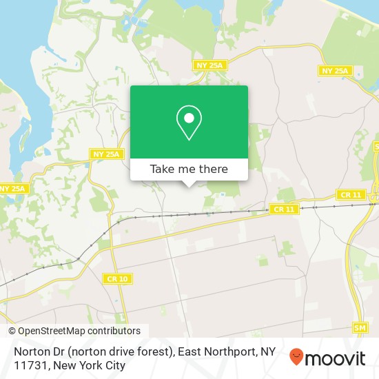 Mapa de Norton Dr (norton drive forest), East Northport, NY 11731