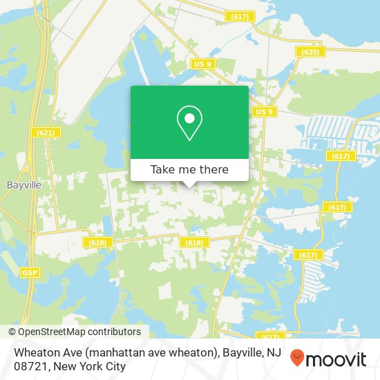 Mapa de Wheaton Ave (manhattan ave wheaton), Bayville, NJ 08721