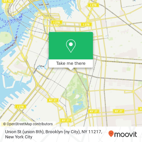 Mapa de Union St (union 8th), Brooklyn (ny City), NY 11217
