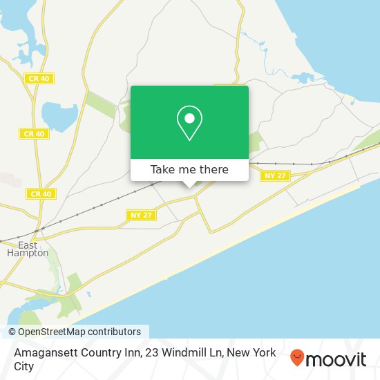 Amagansett Country Inn, 23 Windmill Ln map