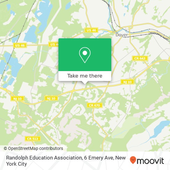 Mapa de Randolph Education Association, 6 Emery Ave