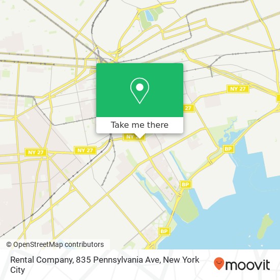 Mapa de Rental Company, 835 Pennsylvania Ave