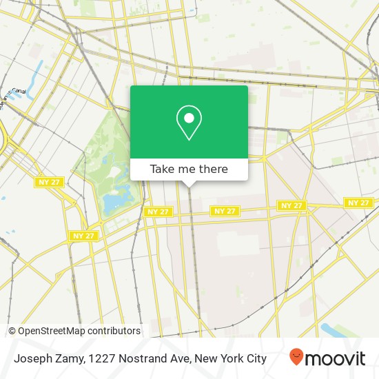 Joseph Zamy, 1227 Nostrand Ave map