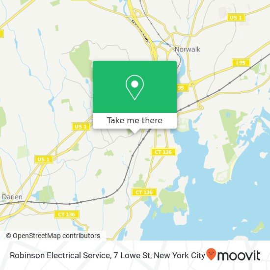 Mapa de Robinson Electrical Service, 7 Lowe St