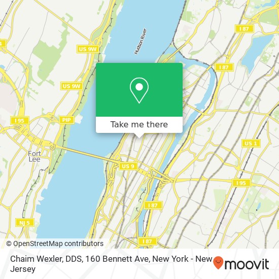 Chaim Wexler, DDS, 160 Bennett Ave map
