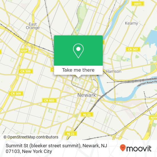 Mapa de Summit St (bleeker street summit), Newark, NJ 07103