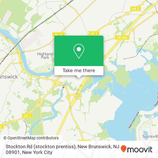 Mapa de Stockton Rd (stockton prentiss), New Brunswick, NJ 08901