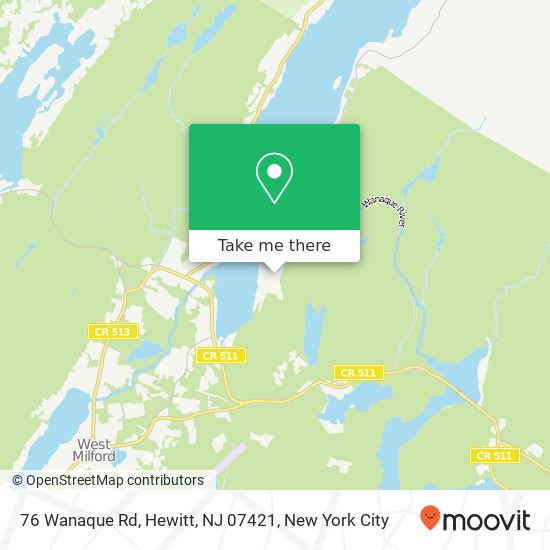 Mapa de 76 Wanaque Rd, Hewitt, NJ 07421