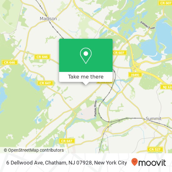 6 Dellwood Ave, Chatham, NJ 07928 map