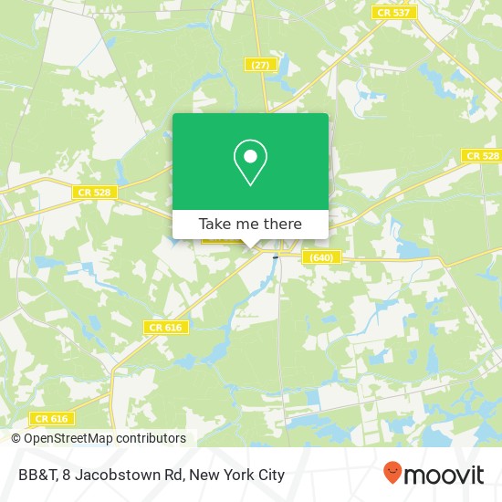 BB&T, 8 Jacobstown Rd map