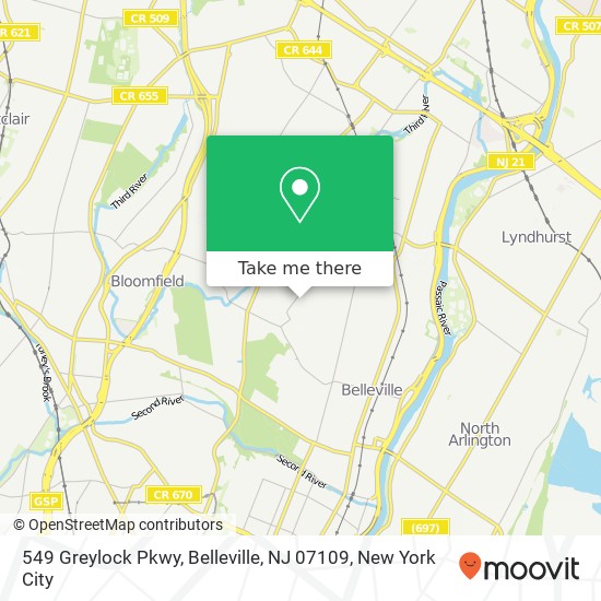 549 Greylock Pkwy, Belleville, NJ 07109 map