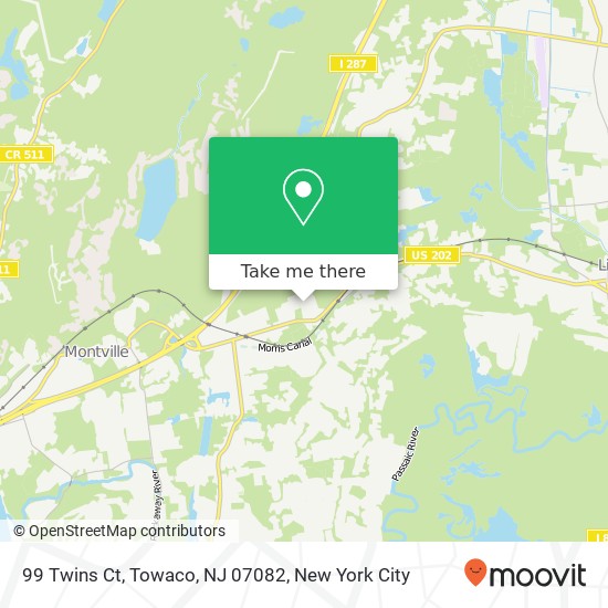 Mapa de 99 Twins Ct, Towaco, NJ 07082