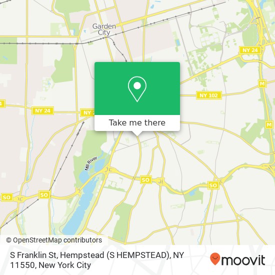 S Franklin St, Hempstead (S HEMPSTEAD), NY 11550 map