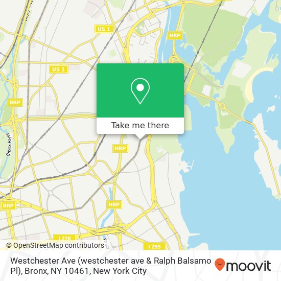 Mapa de Westchester Ave (westchester ave & Ralph Balsamo Pl), Bronx, NY 10461