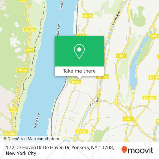 Mapa de 172,De Haven Dr De Haven Dr, Yonkers, NY 10703