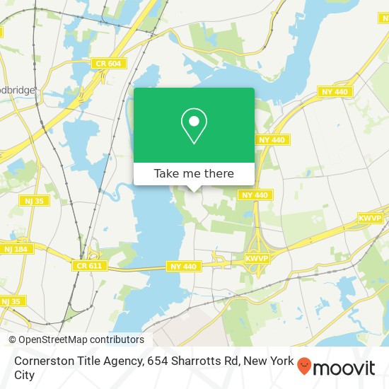 Mapa de Cornerston Title Agency, 654 Sharrotts Rd