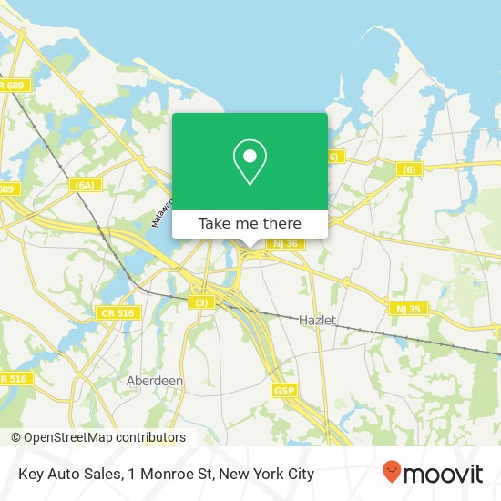 Key Auto Sales, 1 Monroe St map