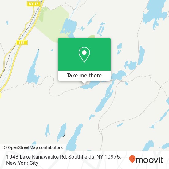 Mapa de 1048 Lake Kanawauke Rd, Southfields, NY 10975