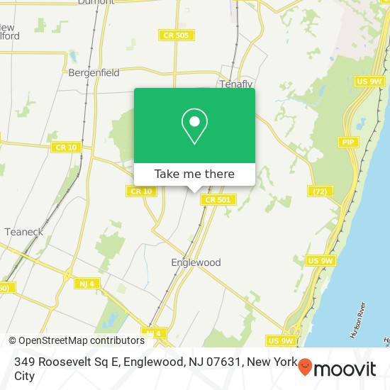Mapa de 349 Roosevelt Sq E, Englewood, NJ 07631
