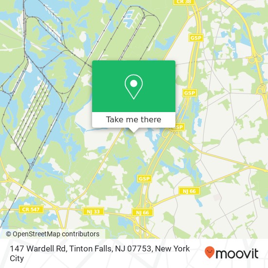 147 Wardell Rd, Tinton Falls, NJ 07753 map