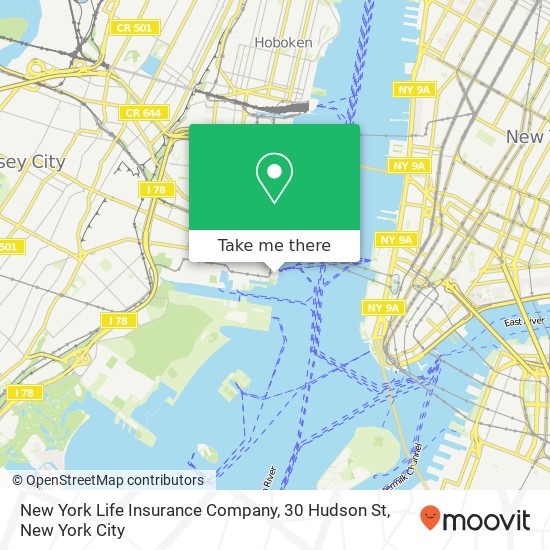New York Life Insurance Company, 30 Hudson St map