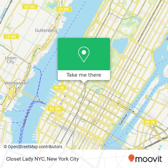 Mapa de Closet Lady NYC, 1841 Broadway