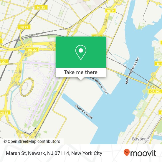 Mapa de Marsh St, Newark, NJ 07114