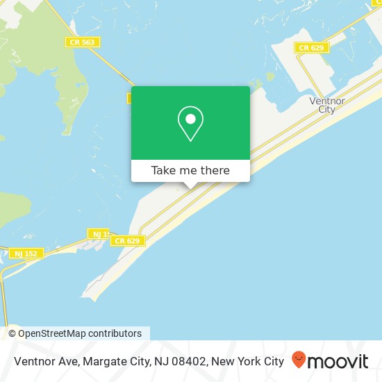 Mapa de Ventnor Ave, Margate City, NJ 08402