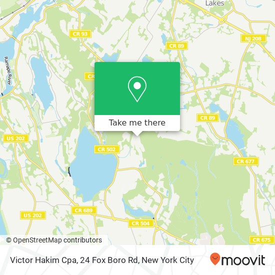 Victor Hakim Cpa, 24 Fox Boro Rd map