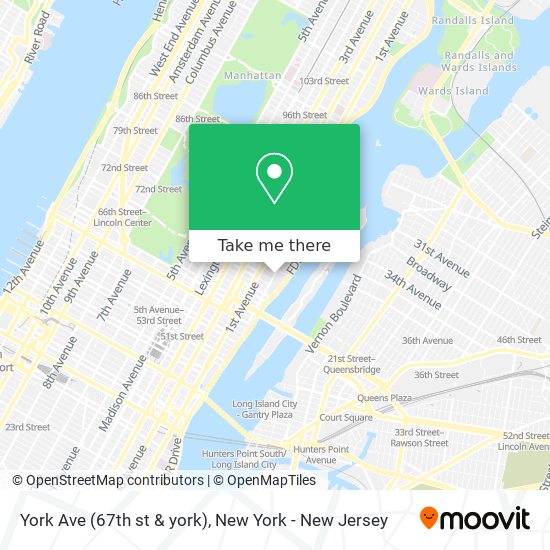 York Ave (67th st & york) map