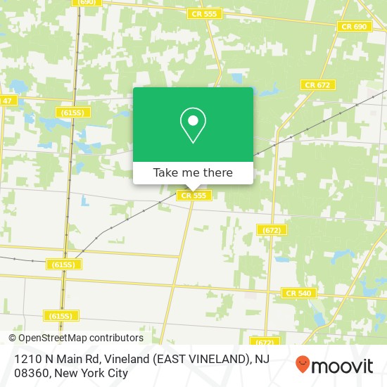 1210 N Main Rd, Vineland (EAST VINELAND), NJ 08360 map