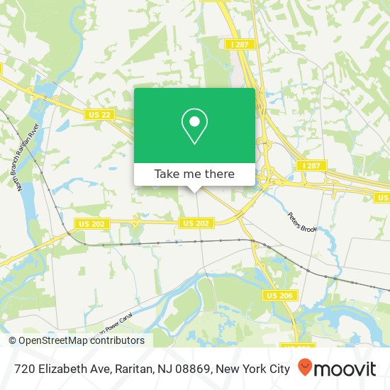 Mapa de 720 Elizabeth Ave, Raritan, NJ 08869