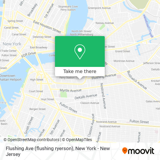 Mapa de Flushing Ave (flushing ryerson)