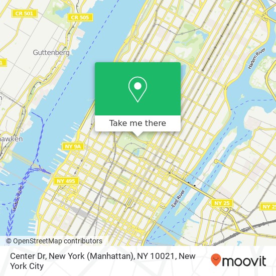 Mapa de Center Dr, New York (Manhattan), NY 10021