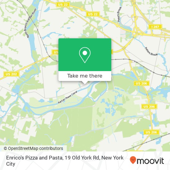Mapa de Enrico's Pizza and Pasta, 19 Old York Rd