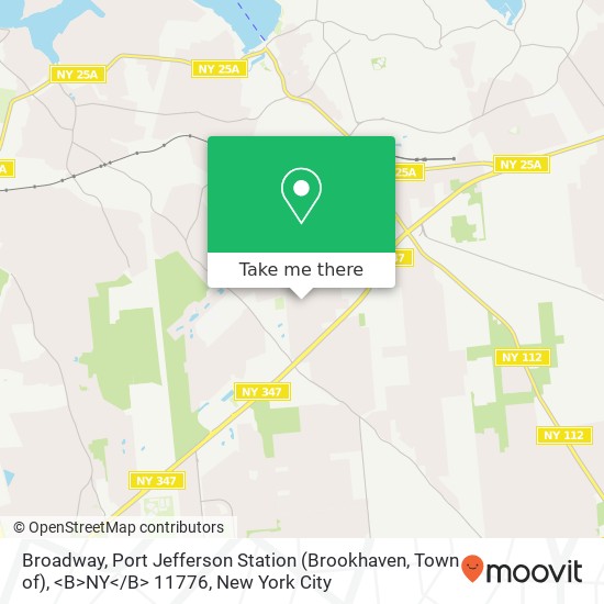 Broadway, Port Jefferson Station (Brookhaven, Town of), <B>NY< / B> 11776 map