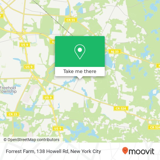 Forrest Farm, 138 Howell Rd map