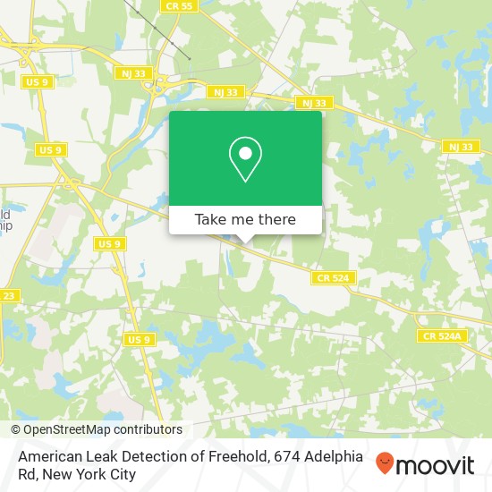 Mapa de American Leak Detection of Freehold, 674 Adelphia Rd