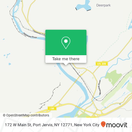 Mapa de 172 W Main St, Port Jervis, NY 12771