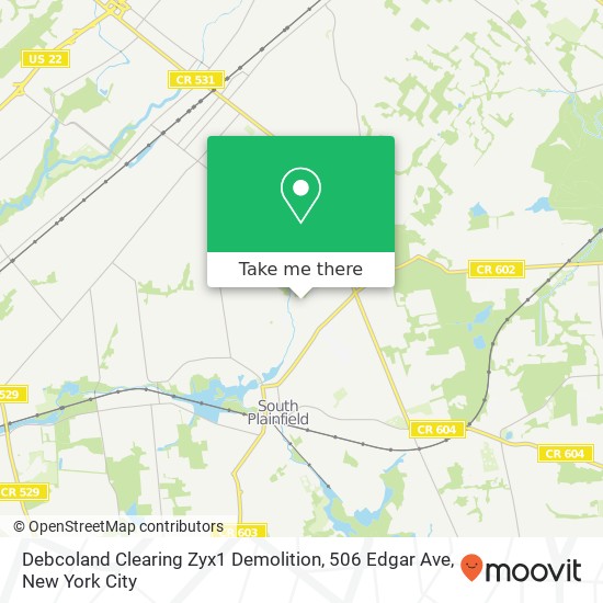 Mapa de Debcoland Clearing Zyx1 Demolition, 506 Edgar Ave