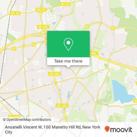 Ansanelli Vincent W, 100 Manetto Hill Rd map