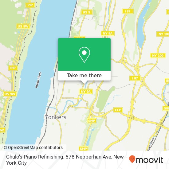 Mapa de Chulo's Piano Refinishing, 578 Nepperhan Ave