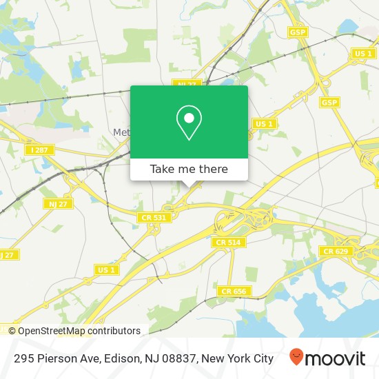 295 Pierson Ave, Edison, NJ 08837 map