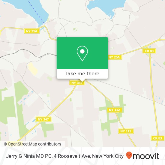 Jerry G Ninia MD PC, 4 Roosevelt Ave map
