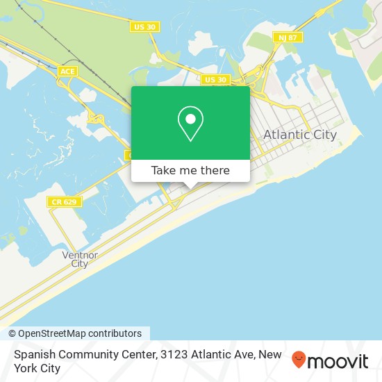 Mapa de Spanish Community Center, 3123 Atlantic Ave