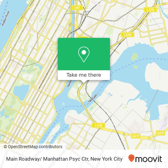 Main Roadway/ Manhattan Psyc Ctr map