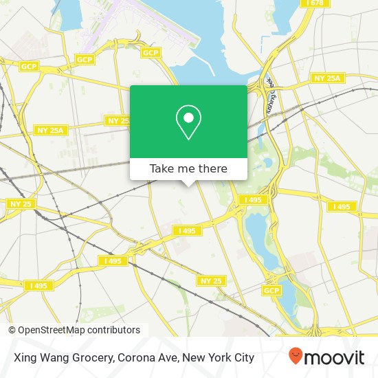Xing Wang Grocery, Corona Ave map